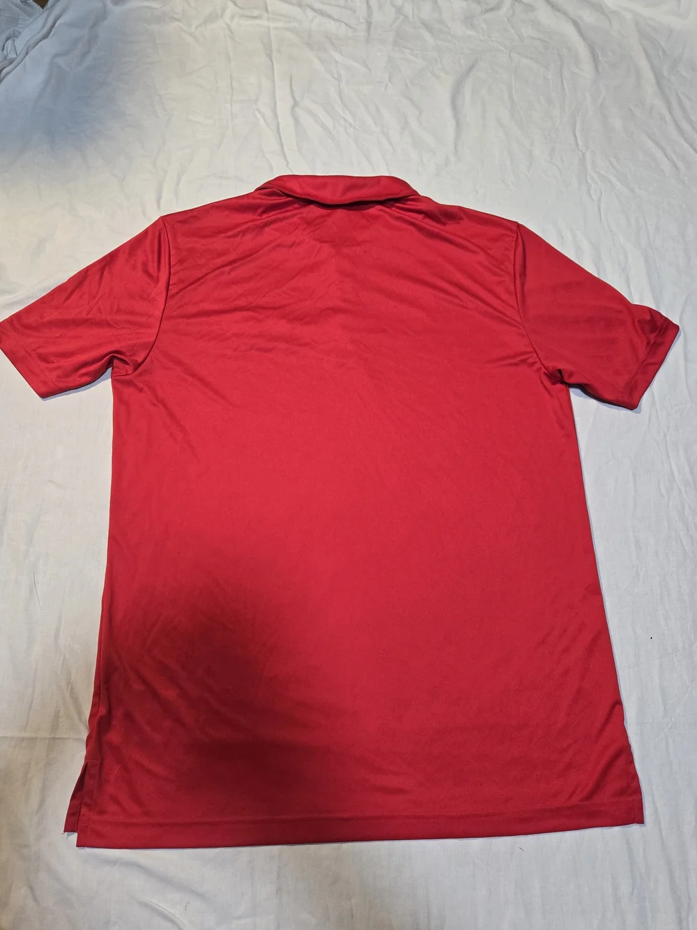 adidas Red NC State Polo with Black Chest Stripes and Logo